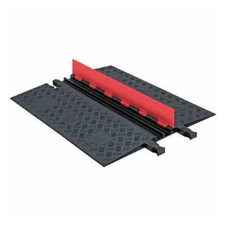 Cable Protector 1-1/4 in H 39-3/4 in L 28-1/2 in W 2 Channel Polyurethane Black Orange