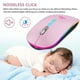thumbnail image 2 of Ratón inalámbrico HOTLIFE LED Slim Recargable Bluetooth Rosa, 2 of 7