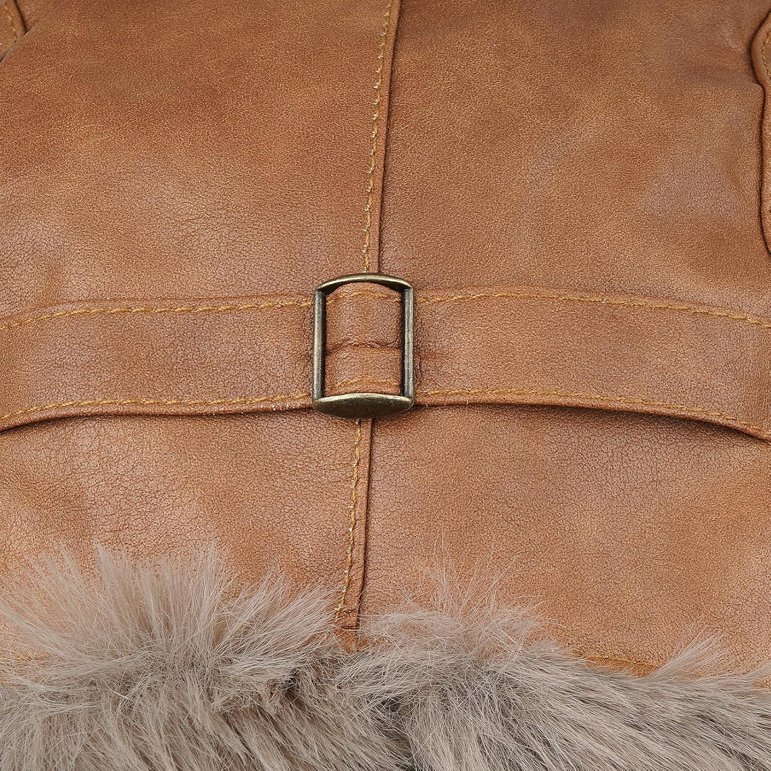 Zhengup Aviator Faux Leather Trapper Eskimo Earflap Hunting Hat Cold Weather Winter Gear Russian Ushanka Cossack Trooper Hat