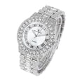 thumbnail image 2 of Charles Raymond Big Rocks Fully Iced Out Diamond Mens Watch w/Easy Read Date &Day and Colorful Dials- Designer Hip Hop Blinged Out Timepiece - ST10535 (ST10537-RN Silver), 2 of 4