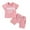 Pink, variant on Zanarzt Toddler Girls Clothes Girl Birthday Outfit Top Short Sleeve Birthday Shirt Casual Shorts Set Pink,18-24 Months