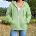 thumbnail image 5 of NominalSnug Women Zip Up Hooded Jacket Light Fleece Lined Long Sleeve Casual Hooded Sweatshirt With Pockets For Fall Daily Wear, 5 of 7