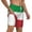 White, variant on Men's Flag Of Italy Swim Trunks with Compression Liner Bathing Suit Swimwear