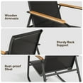 thumbnail image 4 of Noelse 4 Piece Patio Furniture Set, Textilene Conversation Set with 2 Rocking Chairs and Coffee Table, Perfect for Outdoor Patio Lawn Garden Poolside, Black, 4 of 13