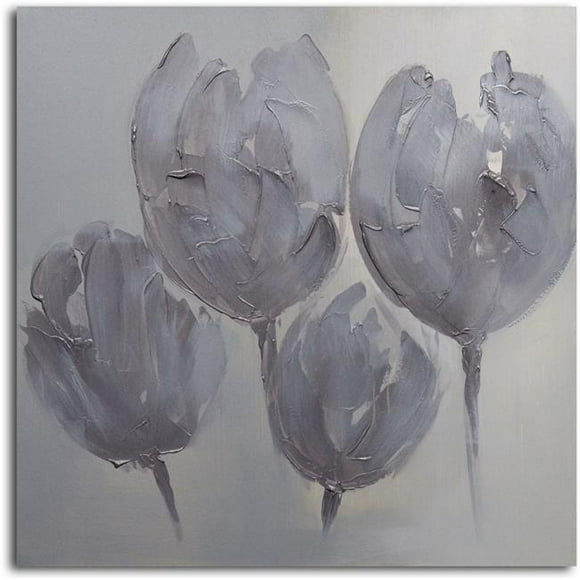 Omax Decor M 3120 Tulipes Peinture à l'Huile Originale sur Toile