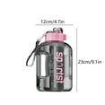 thumbnail image 2 of Taicans 1.7Litre Water Bottle with Time Marker,2in1 Straw & Chug Lid,BPA Free Big Water Bottle with Straw,Gym Water Bottle with Handle,Gallon Water Jug,Eco-Friendly Pink, 2 of 5