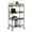 Black, variant on Kingrack Rolling Cart, 4-Tier Metal Utility Cart with wheels for Office and Home, Black