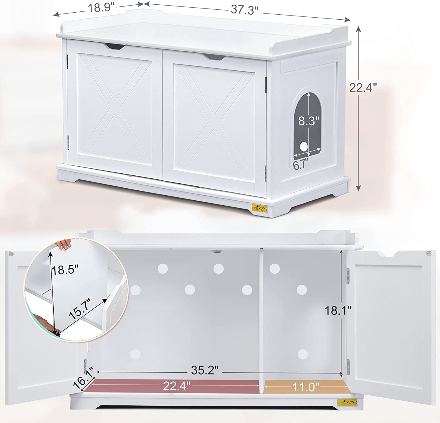 coziwow cat litter box enclosure