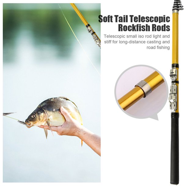 Casting Spinning caña de pescar 1,8-3,0 m poste duro de roca telescópica (2,4 m) Ndcxsfigh Nuevos Originales