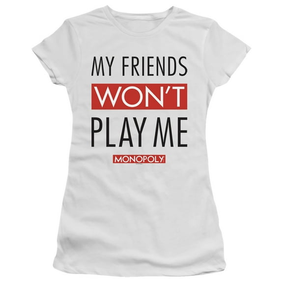 Monopoly My Friends S/S Junior Women's T-Shirt Sheer White