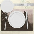 thumbnail image 3 of Ambesonne Nature Place Mats Set of 4, Wild Bear Night Jungle, Standard Size, Army Green Pale Peach, 3 of 6