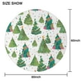 thumbnail image 6 of White Christmas Watercolor Tree Pattern Round Tablecloth 60"x60",Wrinkle Wipeable Table Cloth for Kitchen Dining Room Picnic Patio Party, 6 of 6