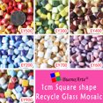 thumbnail image 2 of Mosaico de vidrio reciclado en forma de cuadrado en miniatura de 200 g/190 piezas, 1 x 1 cm, material suelto para manualidades, pasatiempos y arte en mosaico, 2 of 5