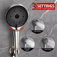 thumbnail image 4 of sumerain Rain Shower System, Brushed Nickel Shower Faucet Set with 10'' Rainfall Shower Head and 3 Settings Handhled Sprayer, 4 of 11