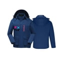 thumbnail image 3 of guisaled Men's Heated Jacket Waterproof Winter Outdoor Heating Coats Hood Zipper Fashion Printed Thicken Casual Warm Jackets, 3 of 5