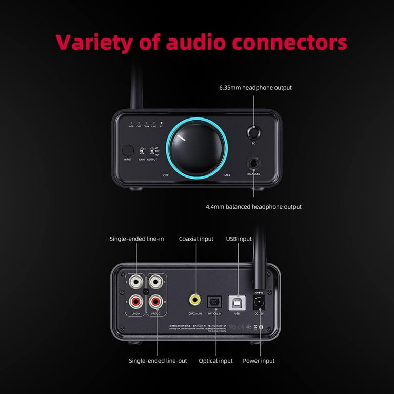 FiiO K7BT Balanced HiFi DAC Bluetooth Headphone Amplifier AK4493S