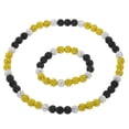 thumbnail image 1 of Conjunto de Collar y Pulsera de Béisbol Uxcell, Collar de 18" y Pulsera de 7.5" (Amarillo Blanco Negro, Paquete de 2), 1 of 6