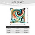 thumbnail image 4 of Velvet Decorative Throw Pillow Covers Set of 2, Soft Square Cushion Cover with Invisible Zipper Whimsical Colorful Waves Printing, 20"x20", 4 of 7