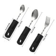 thumbnail image 2 of OULII Curved Spoon Fork Set Adaptive Utensils for Elderly Weighted Cutlery Portable for Travel, 2 of 8