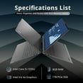 thumbnail image 2 of Lenovo Yoga 7i 16" WUXGA 2-in-1 Touchscreen Laptop, Intel Core i5-1335U, 8GB LPDDR5 RAM, 1TB SSD, Backlit Keyboard, Fingerprint Reader, Intel Iris Xe, FHD Webcam, Grey, Win 11, 32GB USB Card, 2 of 9