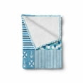 thumbnail image 2 of Nautical Soft Flannel Fleece Blanket, Zig Zag Chevron Wavy Anchor Life Belt Geometric Baby Shower Illustration, Cozy Plush for Indoor and Outdoor Use, 50" x 70", Teal Turquoise Blue, by Ambesonne, 2 of 6