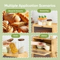 thumbnail image 4 of VUSIGN Bamboo Bread Box Acrylic Transparent Window Storage Container, Kitchen Countertop, 4 of 7