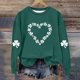 thumbnail image 4 of Blusas y camisas de manga larga con cuello redondo para niños Estampado del Día de San Patricio Estampados de manga larga Casual Suelto Forro polar para mayor calidez Sudadera con capucha de manga lar, 4 of 5