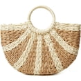 thumbnail image 2 of Kukuzhu Womens Large Straw Beach Tote Bag Hobo Summer Handwoven Bags Purse wth Pom Poms, 2 of 7