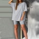 thumbnail image 5 of Conjunto deportivo de manga corta y pantalones cortos para mujer, para yoga y running - S-XXXL, 5 of 5