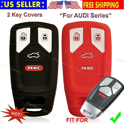 Dobrev Silicone Case Protector Fob Cover Shell Holder Keyless Entry Remote Skin for Audi 2017 2018 2019 A3 A5 A6 Q3 Q5 Q7 S6 TT Smart Key