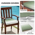 thumbnail image 3 of Outdoor Patio Cushion Covers 4 Pack Ombre Sage Green Patio Chair Cushion Covers with Ties and Zipper Gradient Color Waterproof Outdoor Seat Cushion Covers for Patio Furniture 22"x22", 3 of 9