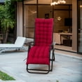 thumbnail image 6 of Eurhowing 19"×48"x3" Thick Rocking Chair Cushion, Double-Sided Recliner Chair Pad with Secure Ties, Foldable Lounge Chaise Cushion for Home, Burgundy, 6 of 9