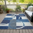 thumbnail image 6 of Addison Rugs Chantille Indoor/Outdoor Transitional Geometric Blue Washable Rectangle Rug, 5' x 7'6", 6 of 6
