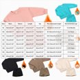 thumbnail image 4 of Kids Boys Girls 2 Piece Fleece Outfit Set 12 18 24 Months 2T 3T 4T 5T 6T Solid Color Long Sleeve Crewneck Sweatshirt & Elastic Waist Shorts Warm Lined Casual Tracksuit Khaki Size 7-8 Years, 4 of 8