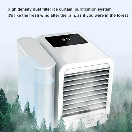 

USB Mini Air Conditioner with Light Multifunctional Personal Air Conditioner for Home Office Tabletop Cooling Fan