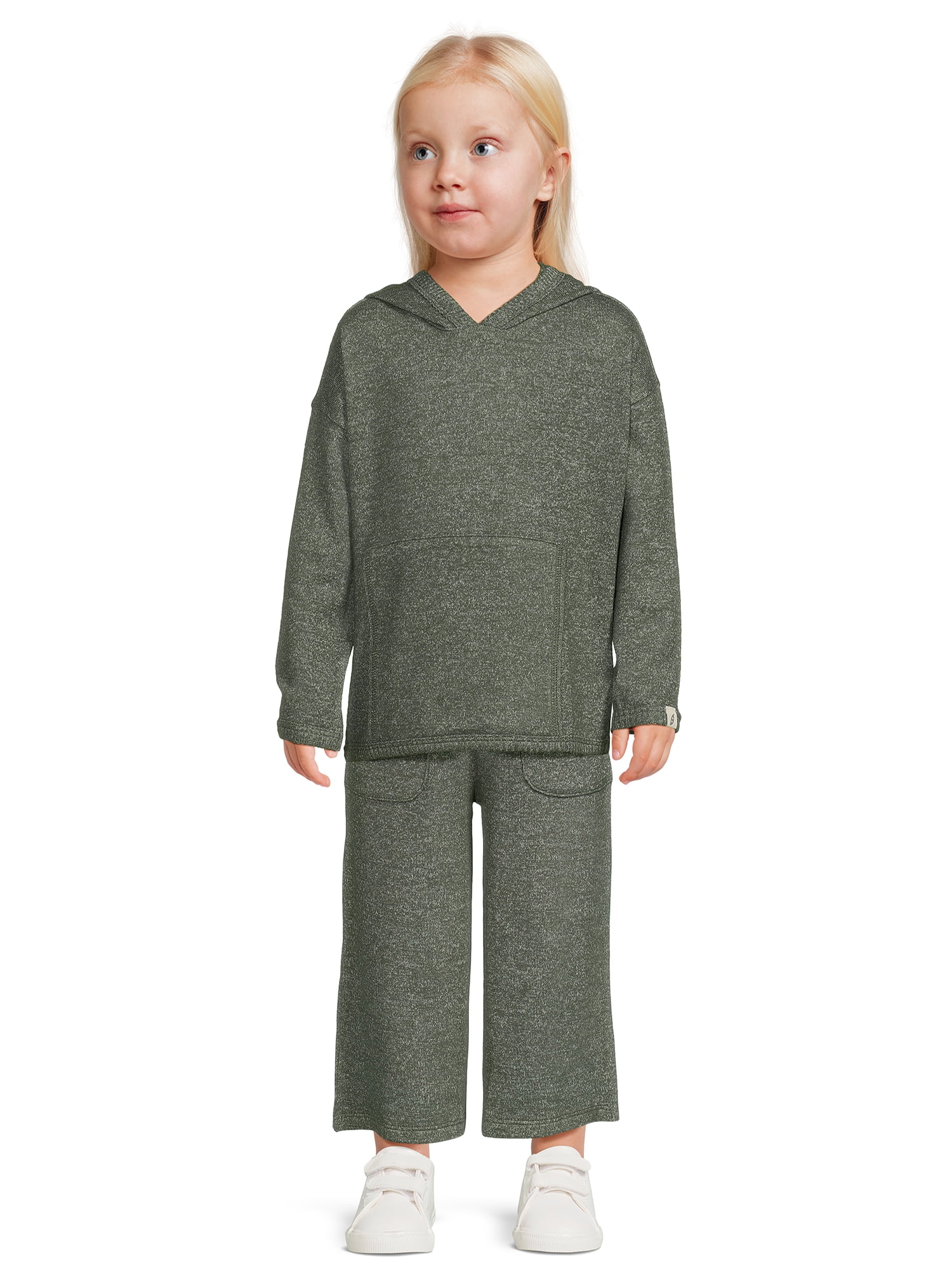 easy-peasy Toddler Girl Hacci Wide Leg Pant, Sizes 12 Months-5T