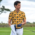 thumbnail image 3 of Polo Shirts for Men, Dog boston terrier woof yellow Breathable Casual Mens Polo Shirts Short Sleeve Button Down Classic Mens Golf Polo Shirts, 3 of 7