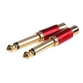 thumbnail image 6 of 6.35mm 1/4 inch Male Mono to Female Interconnect Audio Adapter Conversion Plug (Red 2 Pack), 6 of 6