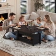 thumbnail image 2 of CazToi 40" Coffee Table Lift Top Multi-Function Convertible to Dining Table with Drawers & Hidden Storage, 2 of 8