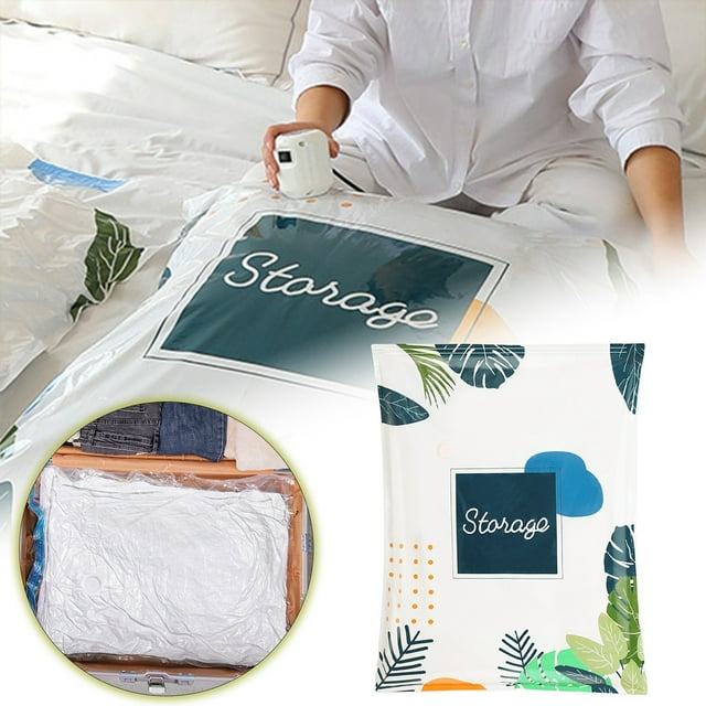 Sac de Compression sous Vide pour Aspirer Vêtements et Couettes Spécial pour Déménagement Sacs Extra Épais et Très Grands Sacs de Rangement pour la Maison Organisateur de Magasin à Fermeture Éclair Rangement de Couvertures avec Boîtes pour Organiser le Tissu