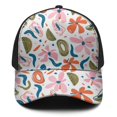 thumbnail image 2 of Design Pattern Baseball Cap – Stylish Spliced Design Adjustable Trucker Hat with Full Print Front & Brim, Breathable Cotton Blend Snapback for Sports, Travel & Daily Wear, 2 of 3