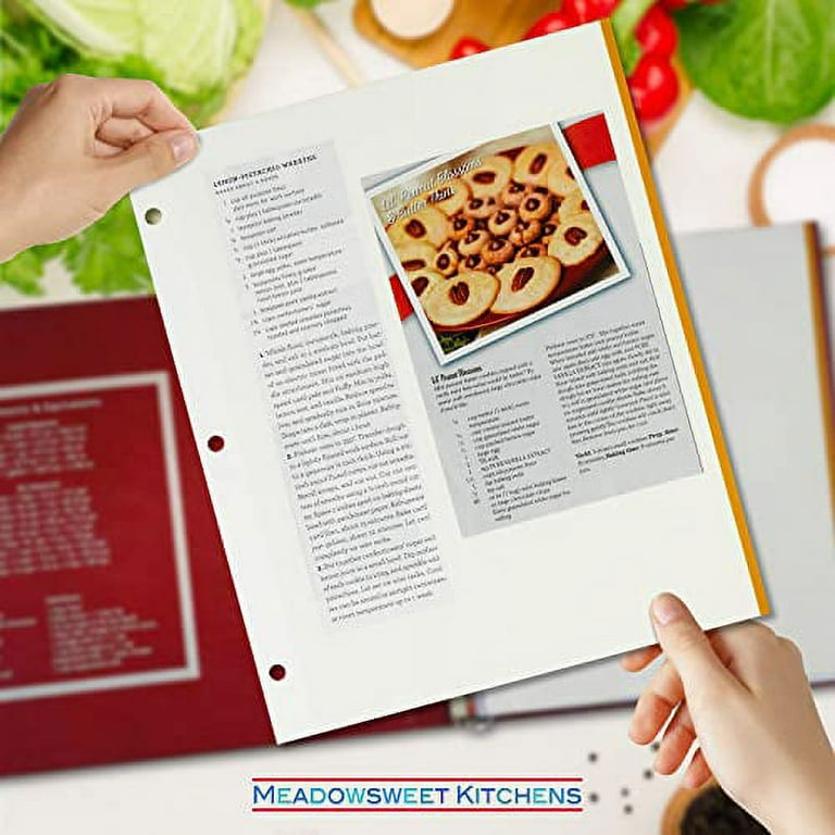 Meadowsweet Kitchens Self-Adhesive Magnetic Pages for Recipe Clippings