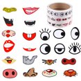 thumbnail image 2 of 5 Rolls Novelty Sticker Eye Beard Nose Self Adhesive Sticker for DIY Crafts, 2 of 10