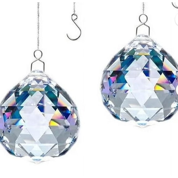 Goowood Crystal Sun Catcher Prism Hanging Crystals for Windows Decor Rainbow Maker Suncatchers for Garden Cottage Core Whimsical Room Decor