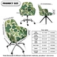 thumbnail image 7 of Whosucclay Tropical Palm Leaf Print Swivel Armchair Accent Dining Chair Cover for Office, Stretch Curved Back Chair Covers with Arms Removable Office Desk Chair Sliopcover Living Room, Vanity, 7 of 7