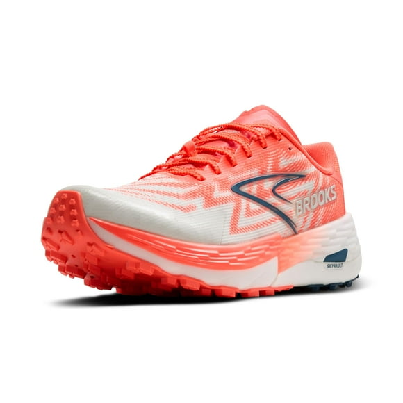 Brooks Chaussure de Course sur Sentier Catamount 4 Vitesses pour Femmes - Bit of Blue/Flame/Legion Blue - 8.5 Moyen