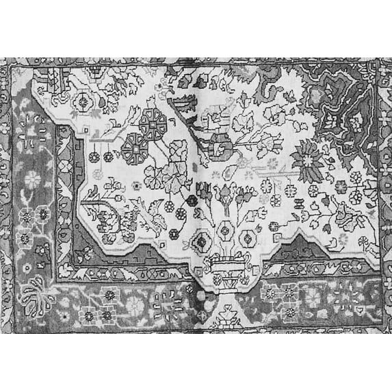 Ahgly Company Indoor Rectangle Persian Gray Traditional Area Rugs, 2' x 4'