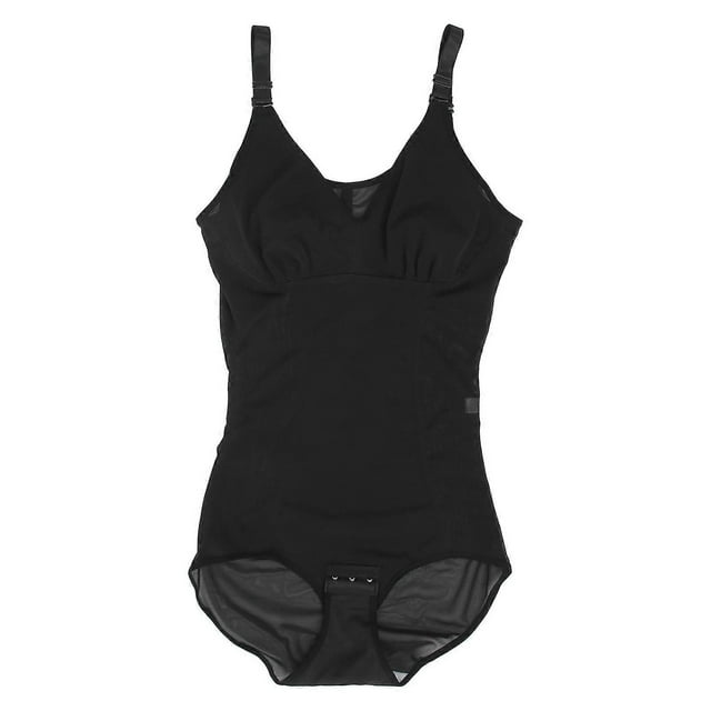 Full Body Women Shapewear with Wireless Bra Slimming Body Shaping Bodysuit (Black)XXXL