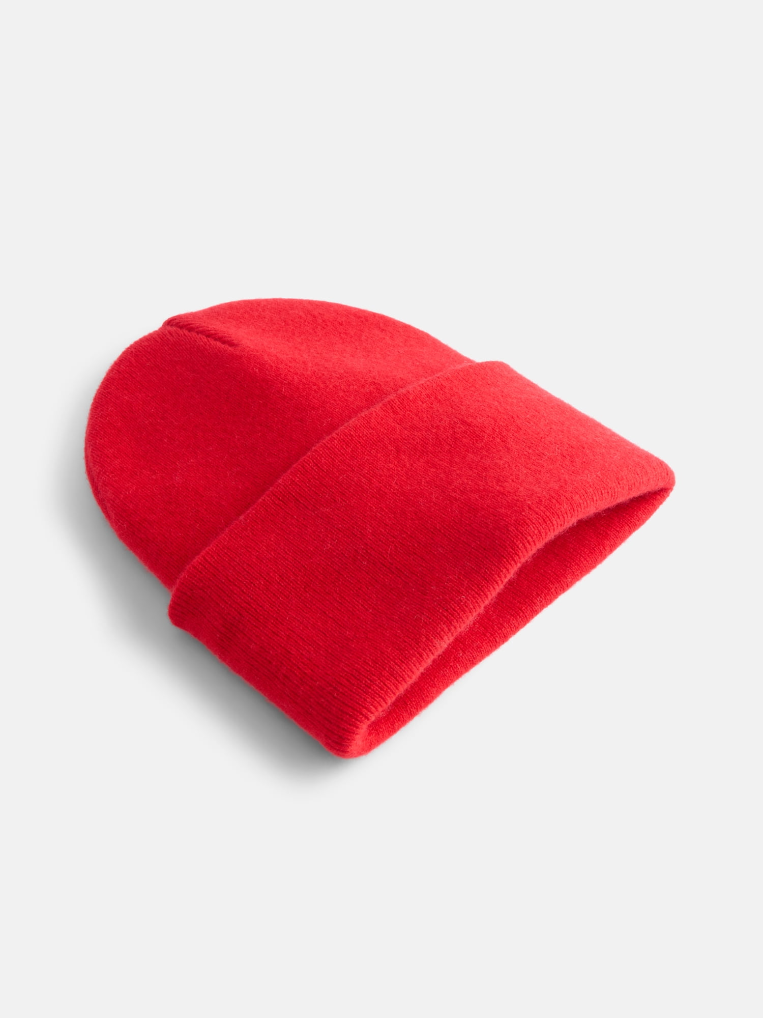 Free Assembly Men's Cashmere Ribbed Beanie Hat, One Size