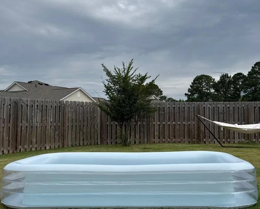 Sun Squad Inflatable Pool Above Ground Kids Outdoor Ages 6+ 10FT Deluxe